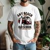 Vintage Old School Surf Bus Surfboard Print Unisexs T Shirt Loose Short Sleeve Crew Neck Beach Vacation Casual Tees