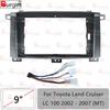 Рамка для автомагнитолы для Toyota Land Cruiser LC 100 2002-2007 (Монтана) 9-дюймовая 2DIN Панель для Стерео Системы Жгут Проводов Адаптер Питания