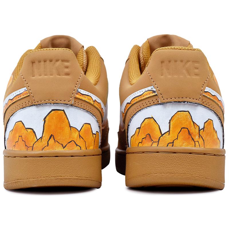 Nike Court Vision 1 Slip Resistant Abrasion Resistant Low top Skateboard Shoes Unisex Wheat CD5463-200(Team679-)