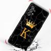 Чехол для телефона с буквой А 'Корона' для Samsung Galaxy A17 A07 A55 A35 A25 A15 A05s A33 5G A31 A23 A21s A13 A41 A73 A53 A51 A71 A03s