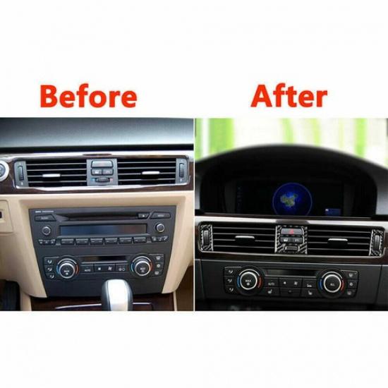 Real Carbon Fiber Dashboard Air Vent Outlet Panel Trim for BMW 3 Series E90 E92
