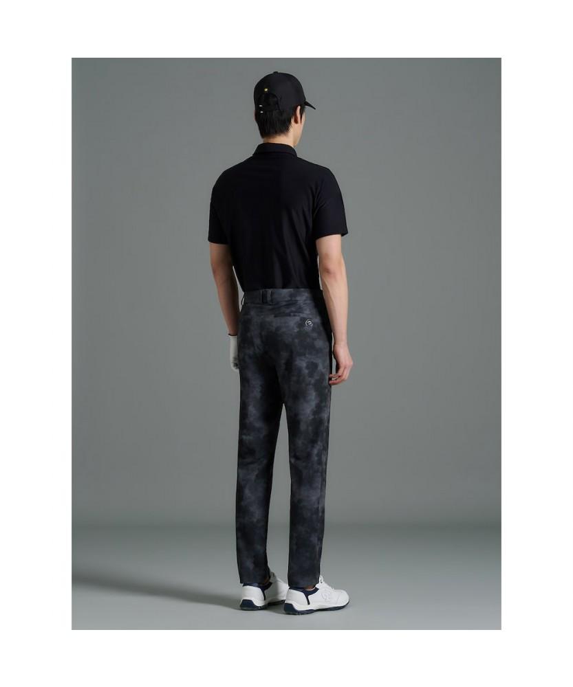 BEANPOLE GOLF [B_Under] Men'S 3D Pattern Short Sleeve Collared Tee - Black