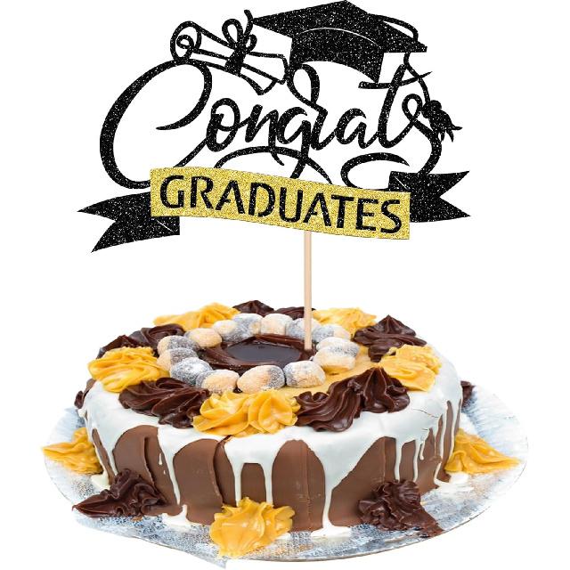 1 PCS High Heel Girl Graduation Cake Topper Black Pink Glitter Done Diploma Class of 2025 Congrats Grad Cap Cake Pick for 2025 Senior High School