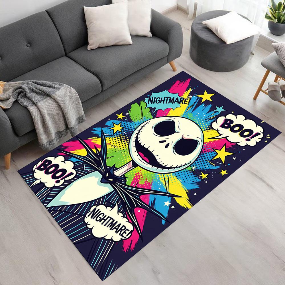 Jack Skellington Carpet Design for Playrooms Balcony Dormitory Kitchen Antislip Carpet Office home decor Best for Christmas
