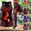 Fox Print Yoga Outfit for Women Fashion 3D Printed Workout Leggings Fitness Sports High Waist Casual Yoga Pants