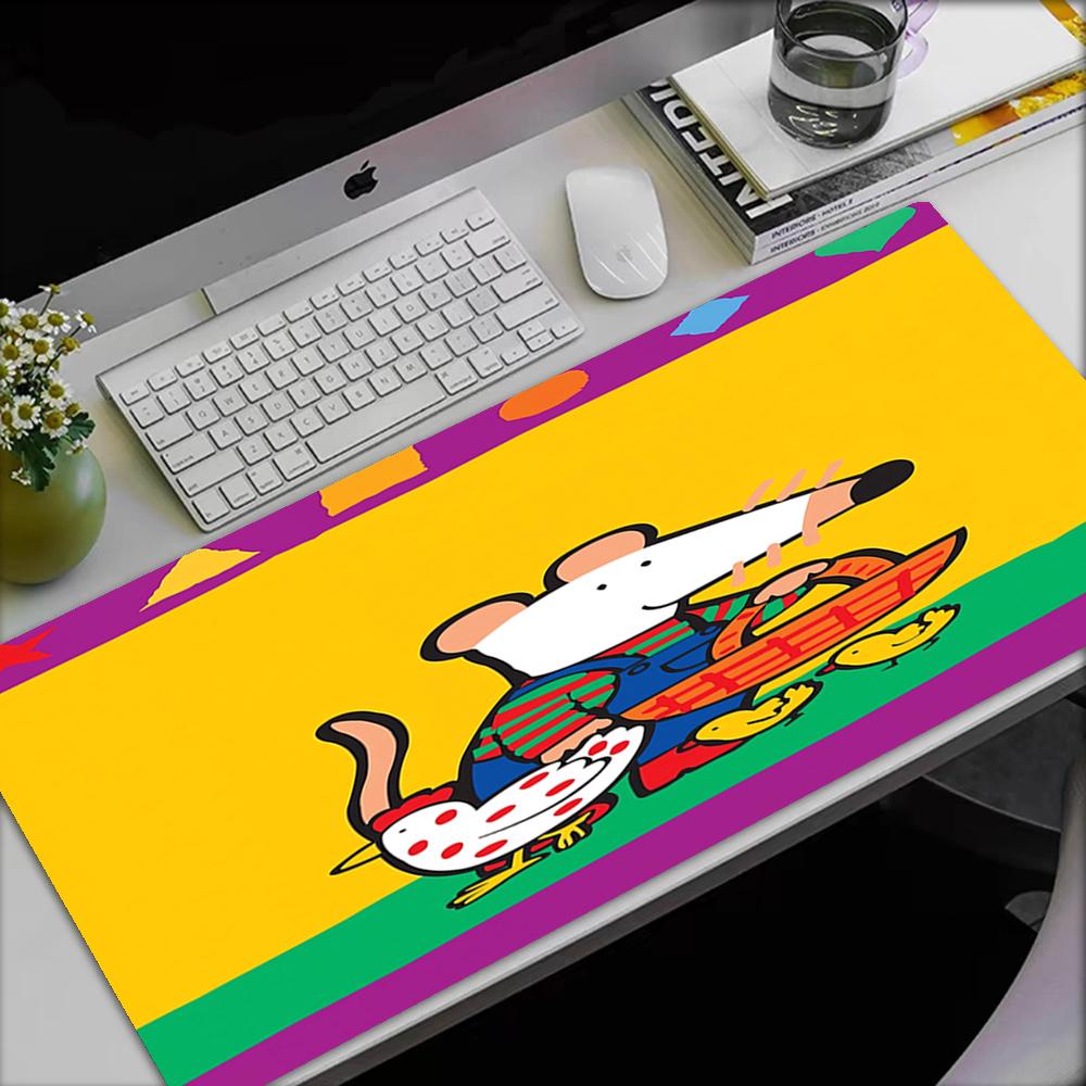 Maisy Mouse Theme Mouse Pad, Non Slip Rubber Base, Multifunctional Office & Home Decor, Perfect for Workspace Personalization.