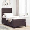 Boxspring Bed with Mattress Dark Brown 80 x 200 cm Fabric