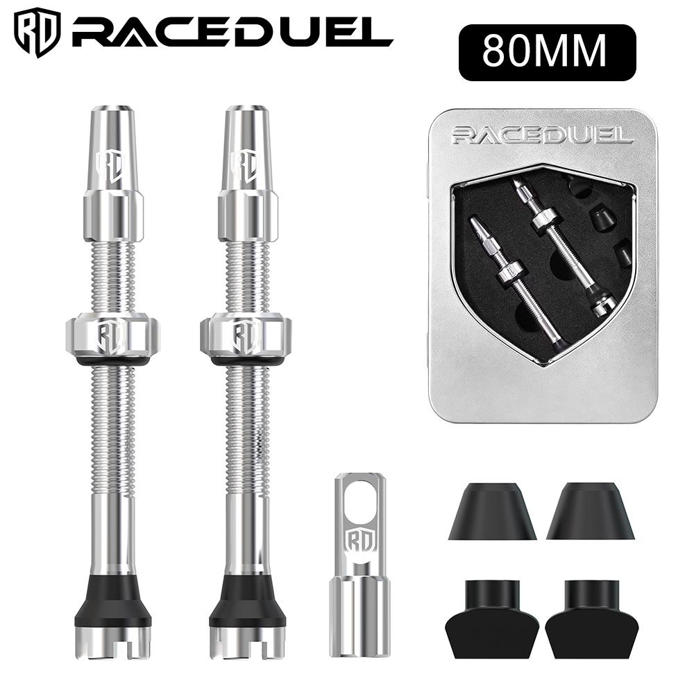 RACEDUEL Bicycle Tubeless Valve 44MM 60MM 80MM Bicycle Tubeless Tire Valve Stem Ultralight Road Bike Vacuum Presta Valves Valve Stems 1