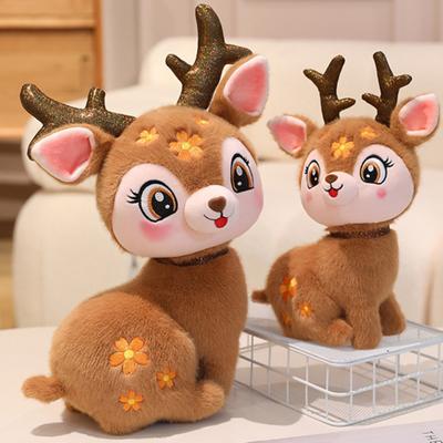 Плюшевая игрушка Олень Мягкая набивная игрушка Рождественский олень Плюшевая игрушка Подушка для обнимания Праздничный подарок для детей