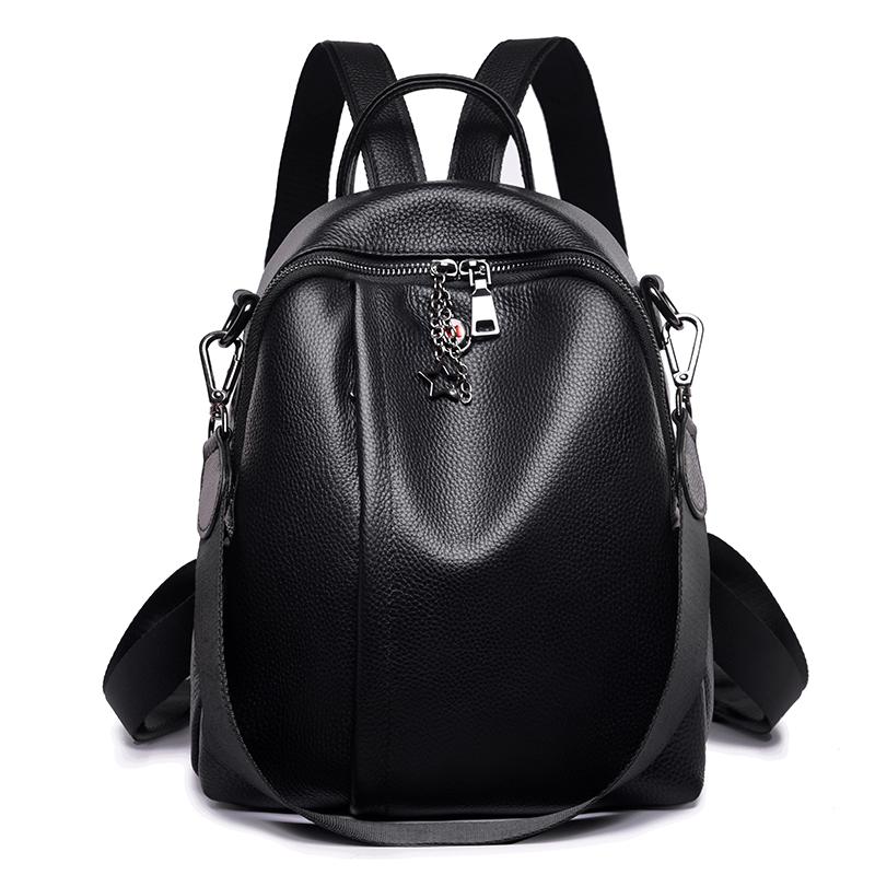 Real Leather Women's Backpack Shoulder Travel Large Capacity Girl's Backpack High Quality Fashion New