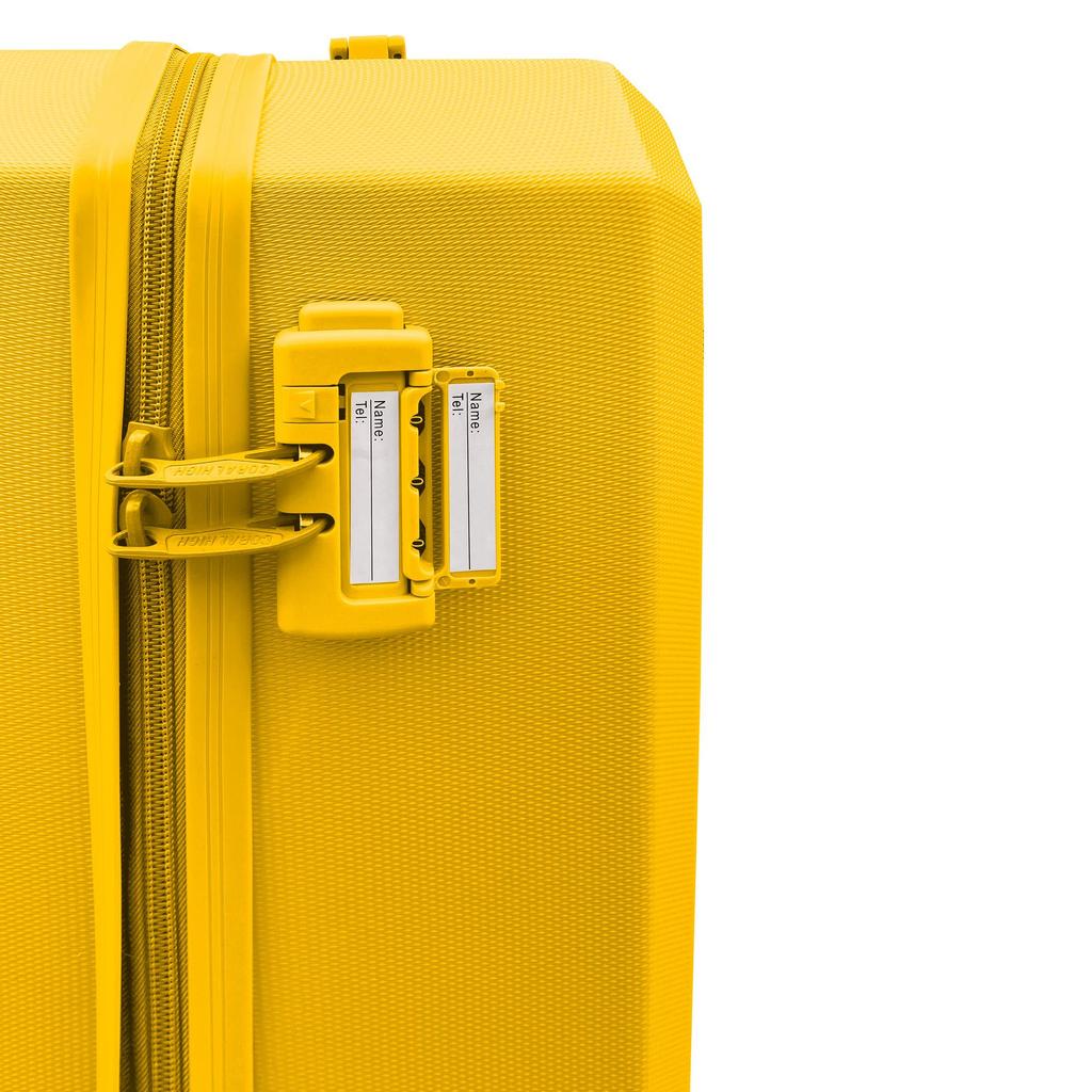 coral high Чемодан большого размера Diamond ABS желтый 16628