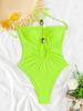 Bandeau Sexy Women One Piece Swimsuit Swimwear Female Hollow Out Biquini Monokini Swimming Suit Bathing Suit Beachwear