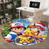 1 шт. Круглый коврик Pokemon Пикачу Рождественский - Коврик для офисного кресла с дизайном из аниме