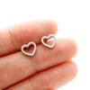 Small Stainless Steel Earrings Geometric Women Men Minimalist Round Heart Moon Star Ear Studs Triangle Pendientes Gift