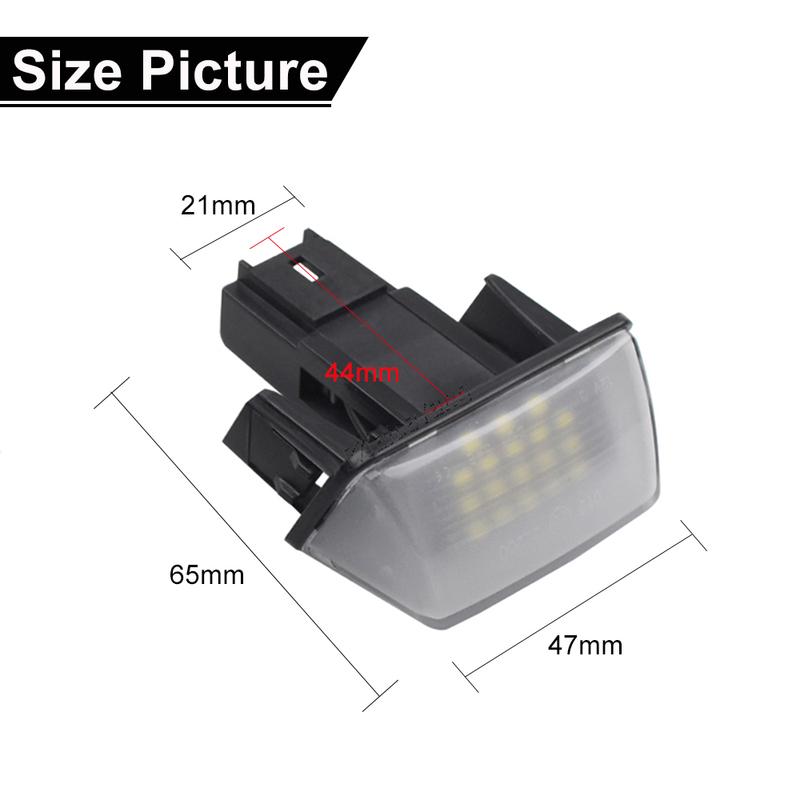 2 шт. Светодиодный фонарь подсветки номерного знака для Peugeot 206 207 307 308 406 407 5008 Partner Citroen C3 C4 C5 BERLINGO XSARA SAXO Белый