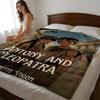 Throw High-Density Short Plush Blanket For Sofa Nap Air-Conditioned Room Soft Skin-Friendly Antony And Cleopatra
