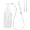 Yirdapall Multi-Purpose Cleansing Pump Enema Syringe for Anal Cleansing, Manual Pump, 300ML, 65cm Tube, 3 Replacement Nozzles, Unisex