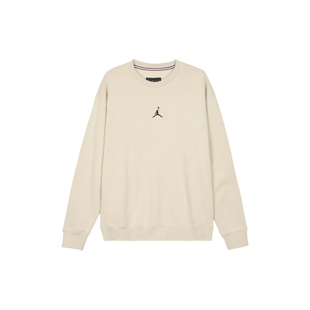 Jordan ESSENTIALS Logo Print Crew Neck Fleece Lined Casual Sweatshirt Men's Rattan Yellow FV8451-282