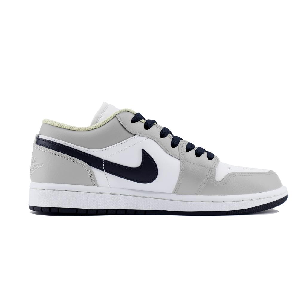 Jordan Air Jordan 1 Low top Vintage Basketball Shoes Unisex White Gray 553558-153(Team1253-)
