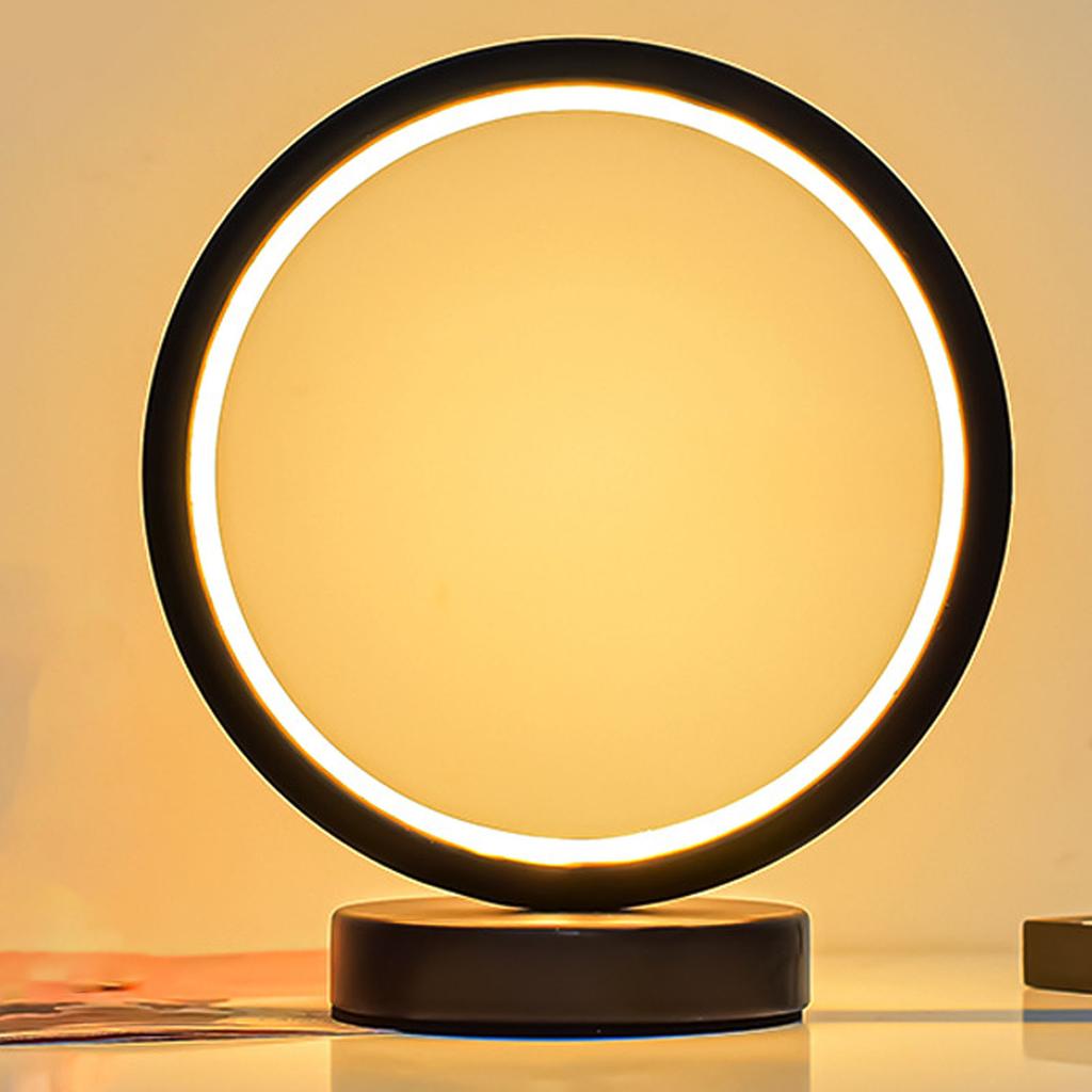Circle Table Lamp Bedside Decorative Lamp Innovative LED Night Light Energy Saving Eye Care Sleep