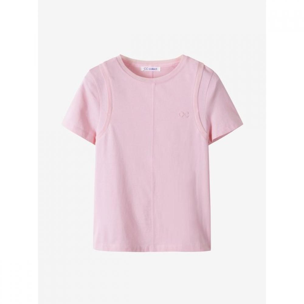Cc CollecT. Sheer Color Block Half Sleeve T shirT C252psm054