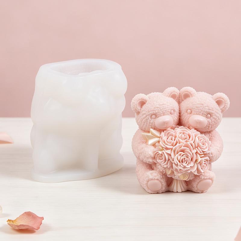 Xiaomi 3D Силиконовая форма для свечей в виде медведя DIY Мультяшный медведь Мыло для ароматерапии Гипсовая штукатурка Форма для муссового торта Шоколад Фондант Подарок