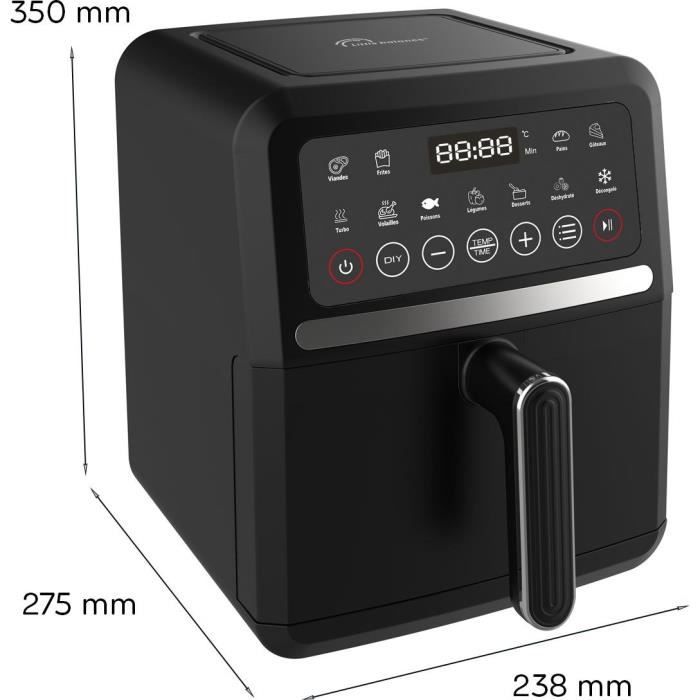 Friteuse sans huile LITTLE BALANCE - Crousty Light - Capacité 5L - Jusqu'a 0,9kg de frites - 12 programmes de cuisson - 1500W