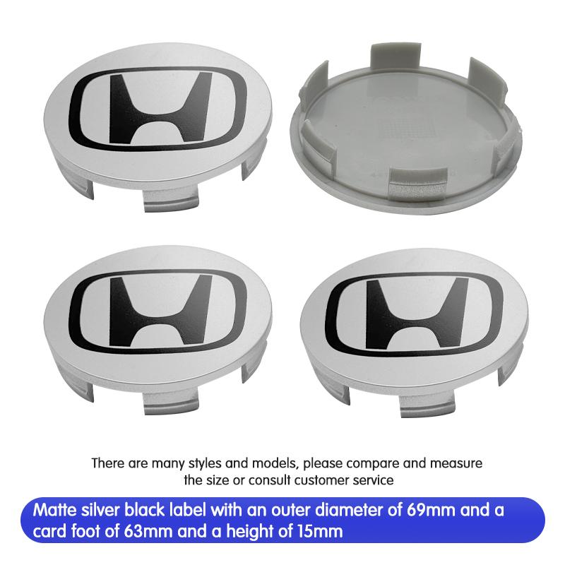 4pcs 69mm 62mm 58mm For Honda Car Wheel Center Cover Rim Hub Caps Accord Fit Jazz CRV CRZ City Alice Odyssey Badge logo Emblem