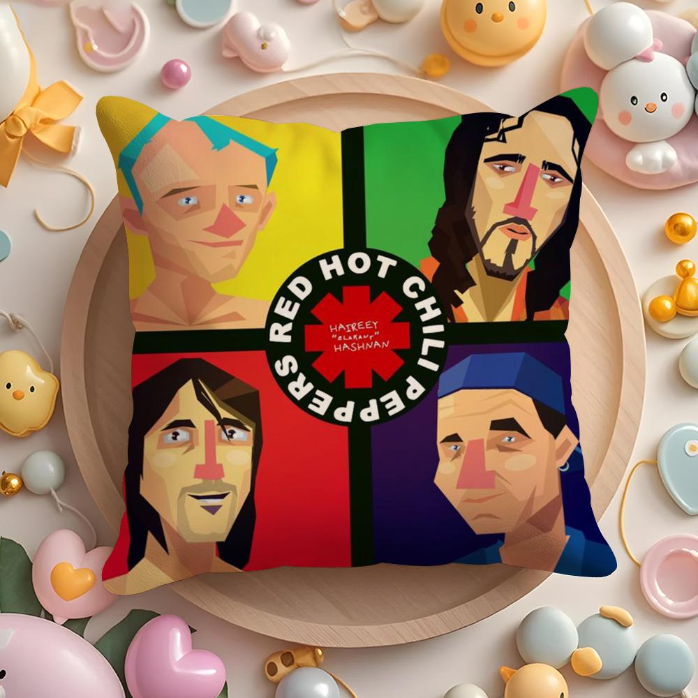 R-Red Hot C-Chili Peppers Чехол на подушку Плюшевая ткань Мягкий Двусторонний Печатный Диван Теплый Зимний Домашний Подарок Чехол на подушку