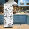 Для 3D стикера Птица Цветок на Холодильник Водонепроницаемые Обои для Кухни Декорация Мебели Постер Настенный Рисунок на Дверь Чехол для Холодильника Наклейки