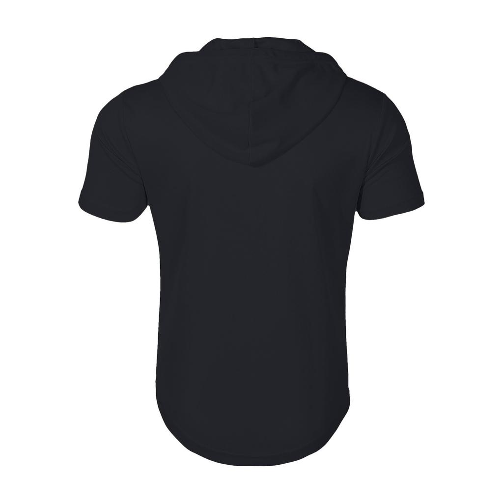 Summer Men's Hooded, Zipped Short-sleeved T-shirt
