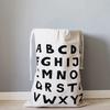 Toy Home Canvas Storage Bag Animal Stripe Pattern Cotton Laundry Bag Cute Basket Drawstring Dirty Clothes Organizer Bag
