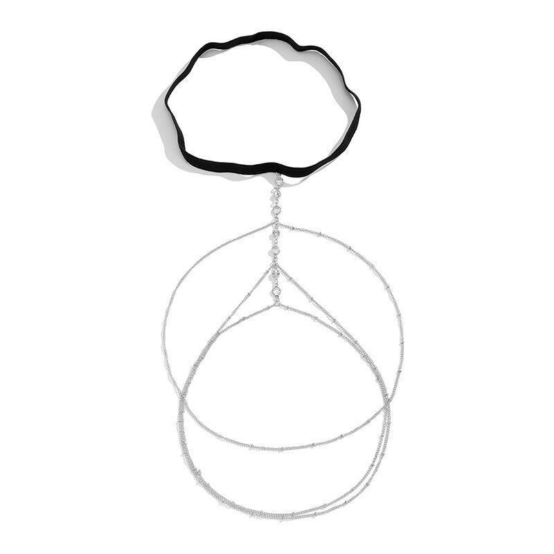 Three-Layer Rhinestone Tassel Leg Chain - Trendy Summer Accessory for European & American Style