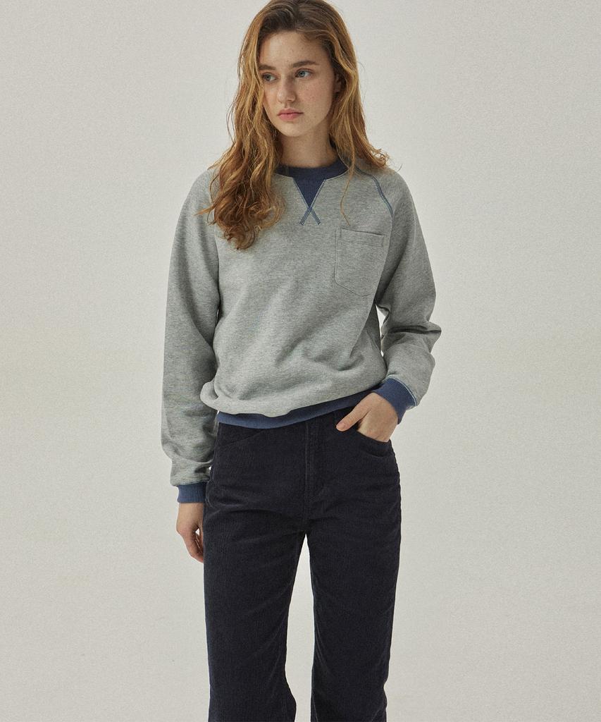 MAGOODGAN Chera 4805 Corduroy Navy Bell-Bottom Pants