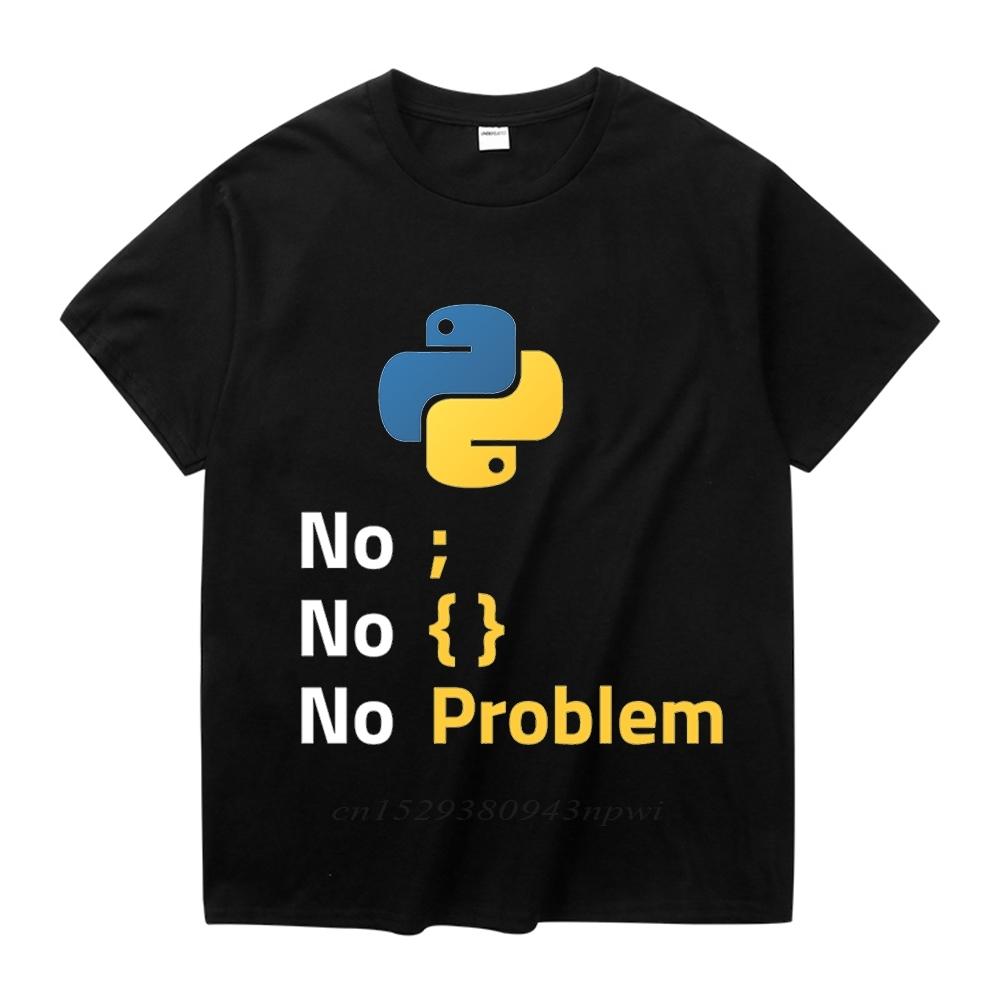 Футболка с дизайном на тему языка программирования Python для программиста Homme Футболка с круглым вырезом Camiseta