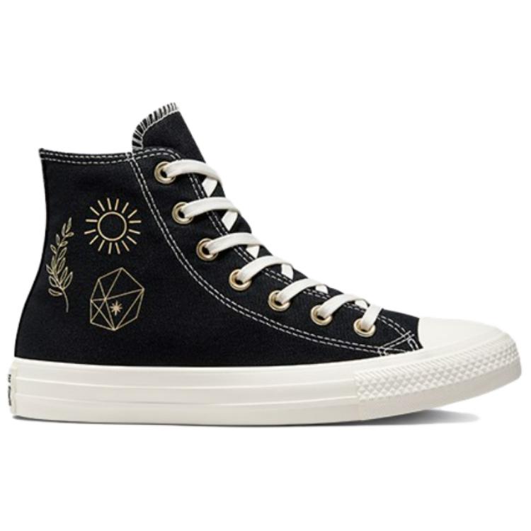 Converse Кеды Chuck Taylor All Star High Унисекс Черный/Светло-Золотой/Белый A02209C