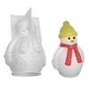Рождественское украшение снеговик 3D форма для свечи DIY форма для свечи из эпоксидной смолы свечи ручной работы ароматический воск мыльные формы для украшений
