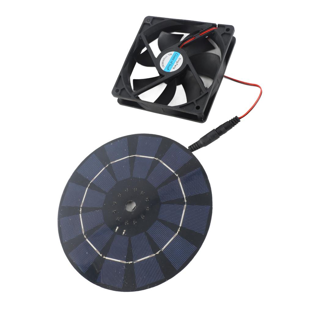 10W Solar Powered Exhaust Fan Monocrystalline Silicon Solar Panel Fan Ventilator Kit for Pet House