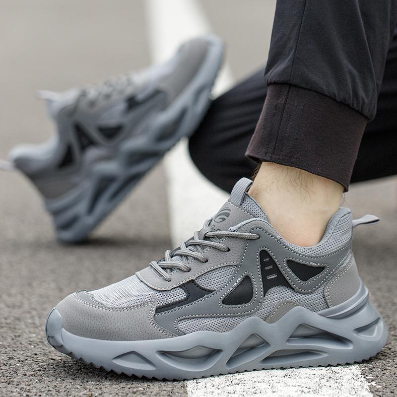 Мужские рабочие ботинки со стальным носком, устойчивые к проколам, рабочие кроссовки, легкие, дышащие, повседневные защитные ботинки, мужская защитная обувь, ботинки