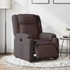 Electric Recliner Dark Brown Fabric