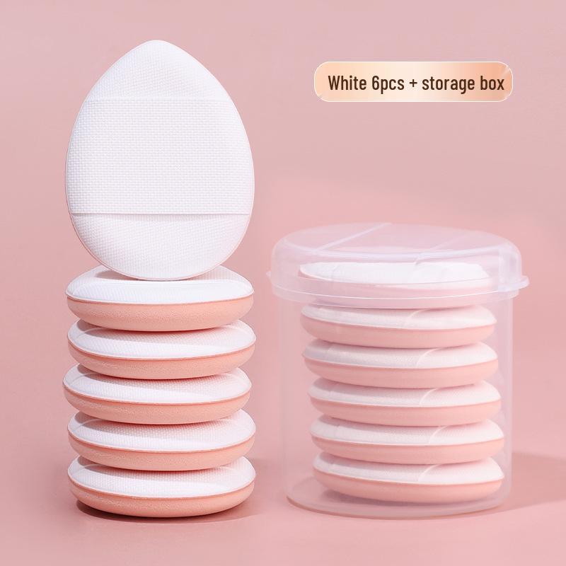 Mini Pink Finger Powder Puff: Dual-Use Air Cushion Makeup Sponge for Wet & Dry Application Without Absorbing Foundation