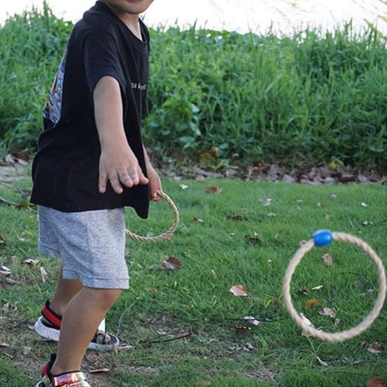Набор для метания колец из пеньковой веревки на открытом воздухе стимулирует потенциальный дух командной работы способствует развитию координации игры