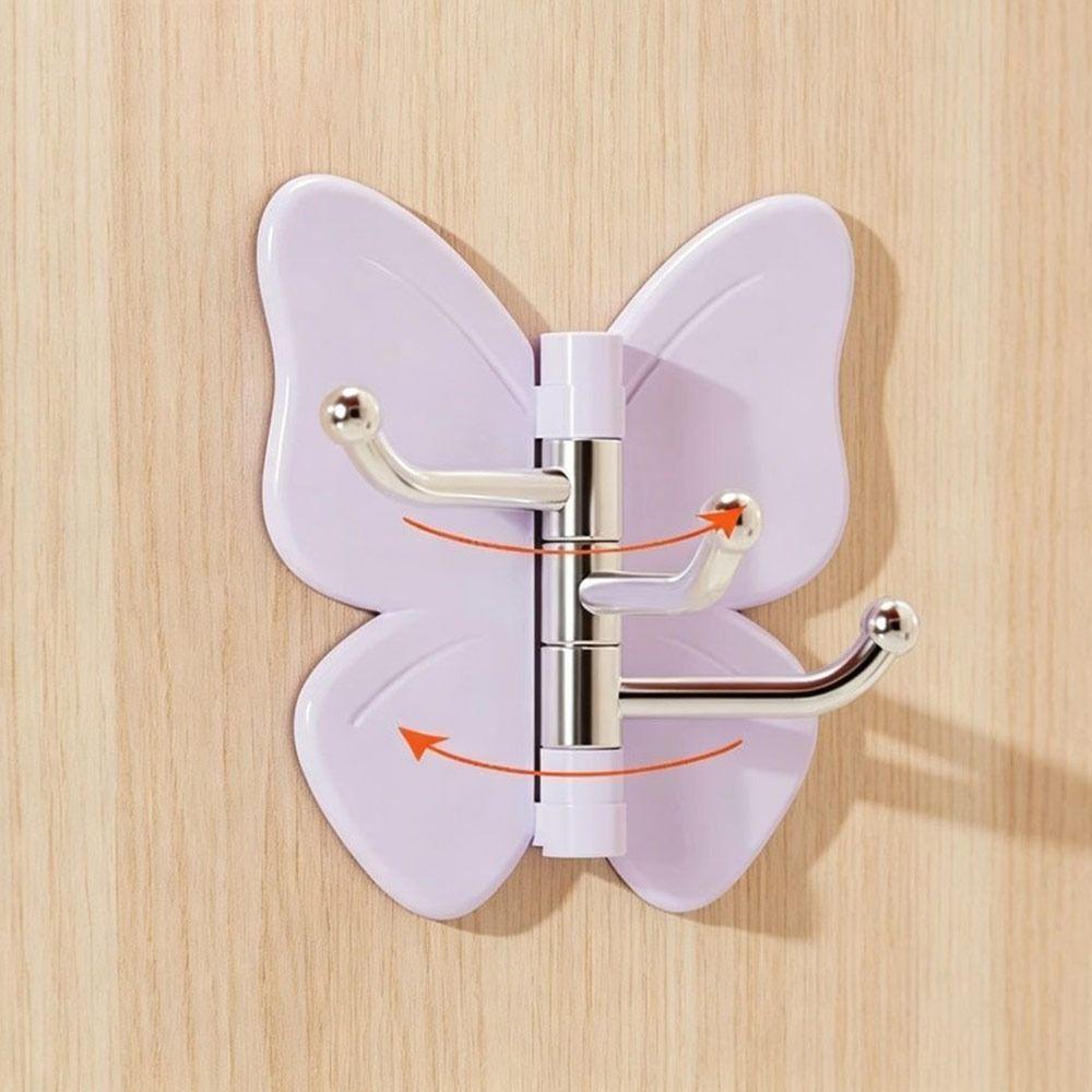 1/4PCS Self Adhesive Rotating Wall Hook Waterproof Adhesive Wall Hook Kitchen Bathroom Storage