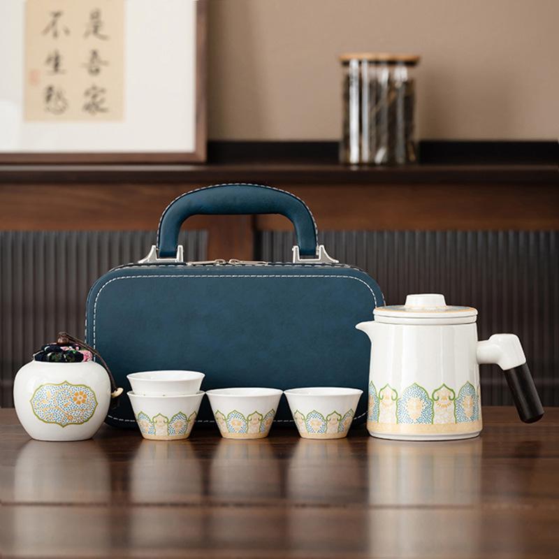 Портативный дорожный чайный набор Керамическая чашка Куайкэ Набор для чая Кунг-фу Бизнес-сувенир