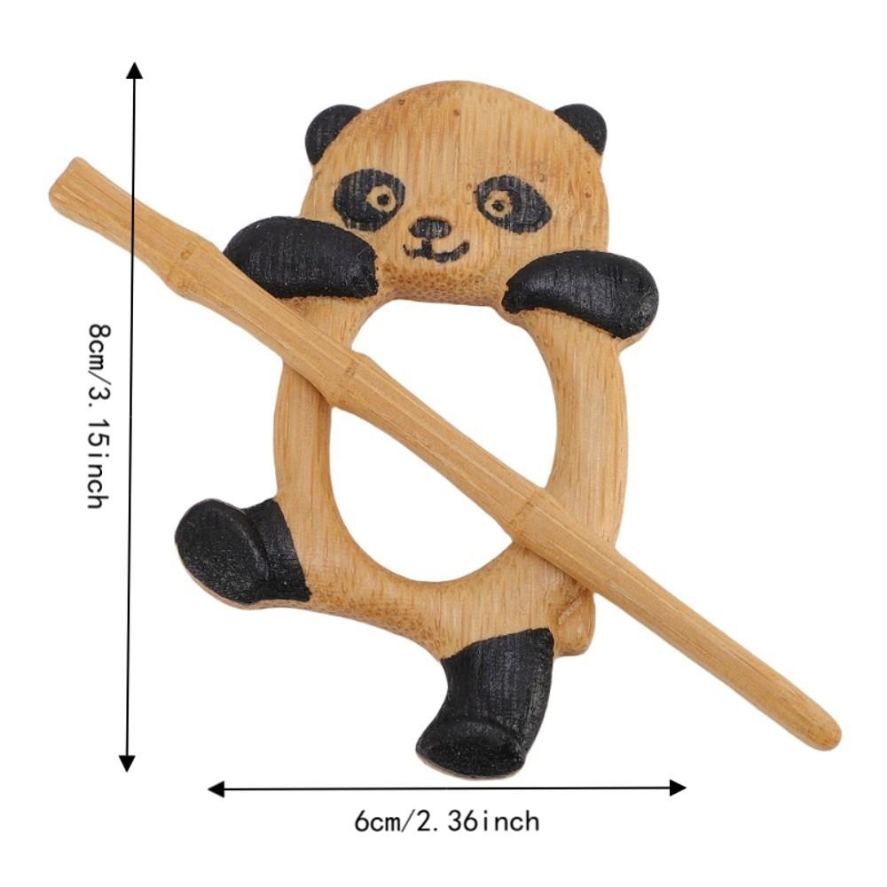 2pcs Carved Style Wooden Brooch Decorative Shawl Pin Vintage Wooden Pin For Cardigan