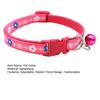 2 Pcs Pet Collar with Bell Floral Design Cat Collar with Buckle Adjustable Puppy Collar for Tiny Boys Girls Kitten Dogs Small Animals