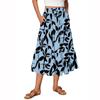 Women's Flowy Flared Ruffle Hem A Line Maxi Skirts Elastic Waist Elegant Tiered Layer Boho Long Skirts