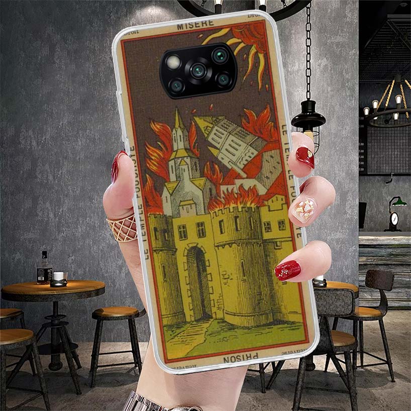 Арт с гаданием на картах Таро Мягкий чехол для телефона для Xiaomi Redmi 15C 15 13C 13 Poco X5 X6 X7 F7 Ultra M7 12C 12 10 10C 9C 9A 9T 9 Fundas