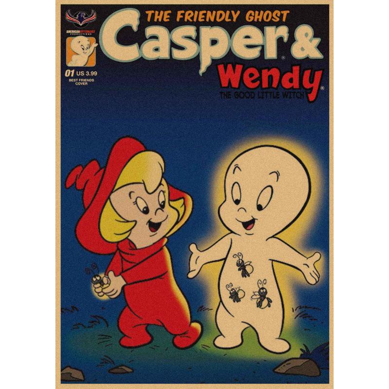 Whimsical Little Elves Cartoon Anime Retro Kraft Wall Poster with Free Shipping