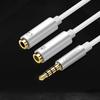 Splitter adapter mini jack 3.5 mm - 2 x mini jack 3.5 mm microphone and headphones black